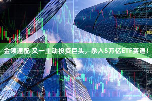 金领速配 又一主动投资巨头，杀入5万亿ETF赛道！